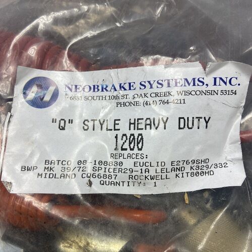 16.5" x 6" 4514Q Brake Shoe Kit, 23k Double Web w/ Hardware, Neobrake, Reman - Image 3