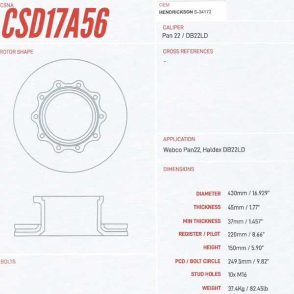 CSD17A56 Air Disc Brake