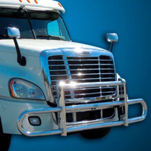 Magnum 17141 Grille Guard, Front Bumper, Polished (Freightliner Cascadia Year 2008-2017)