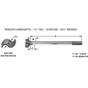 Automann 124-102412-02 CamShaft RH 10 Spline 24-3/8"