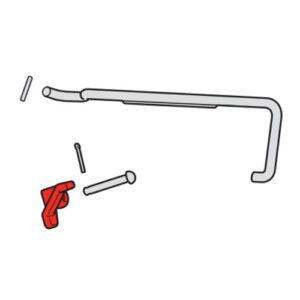 SAF-Holland 4000531 Release Handle, Left Hand, Fifth Wheel Operating Rod Kit