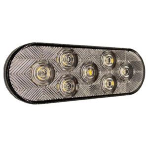 6" Clear Oval LED Trailer Light, Pro-Trucking Products 607C
