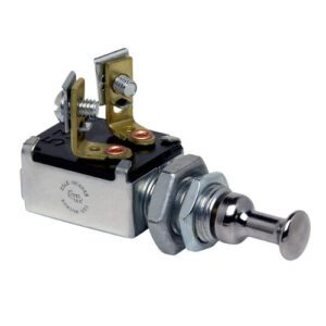 Cole Hersee 5011 Off-On Switch, Push-Pull, 12V 10A with Two Screw Terminals