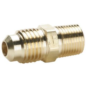 Parker 48F-12-12 Male Connector, Brass 45° Flare Fitting