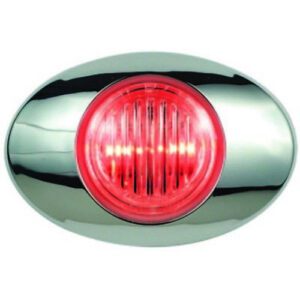 Optronics 00212238P Clearance Marker Kit M3 LED Bullet Red/Clear Bezel