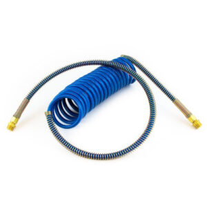 Pro-Par PROAL1540B Coiled Air Hose, Blue, Single 15', 40" Lead