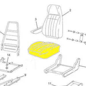 International 2505567C91 Seat Cushion Assembly, Charcoal Vinyl/Cloth