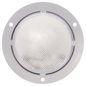 Truck-Lite 40223 Dome Light, 40 Series, Incandescent, 1 Bulb, Round Clear, Gray Flange Mount