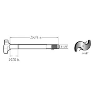 Pro-Par PROWC171R Camshaft RH, 28 Spline (E-9734, 10500454, L-3286)