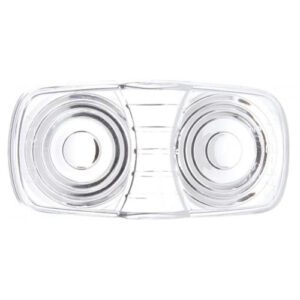 Truck-Lite 9007W Replacement Lens, Signal-Stat, Oval, Clear, Acrylic, Snap-Fit