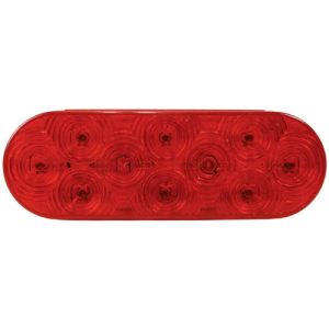 Imperial 81710 Stop/Turn/Tail Light, LED, Red Oval, 10 Diode, 14 V