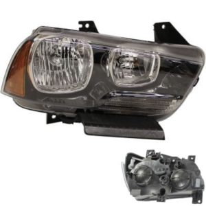 Mopar 57010410AE Right Headlamp, (13-14 Dodge Charger)(Genuine)