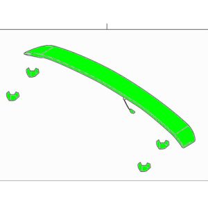 Ford 6E5Z-5444210-AA Spoiler Kit, Primed, Rear (Genuine)