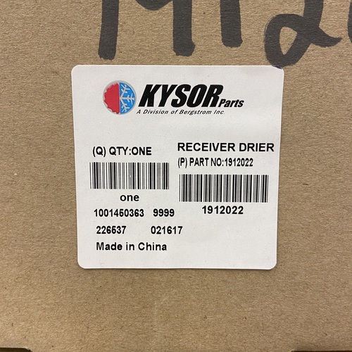 Kysor 1912022 Receiver Drier, 3 in. Diameter x 10 1/4 in. Long - Image 2