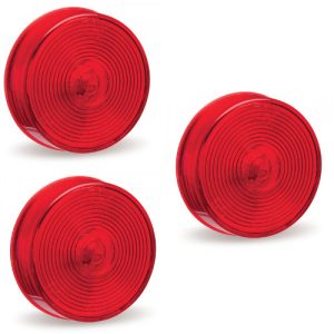Grote 45812 2 1/2" Round Clearance / Marker Light, Optic Lens, 12V (3-Pack)