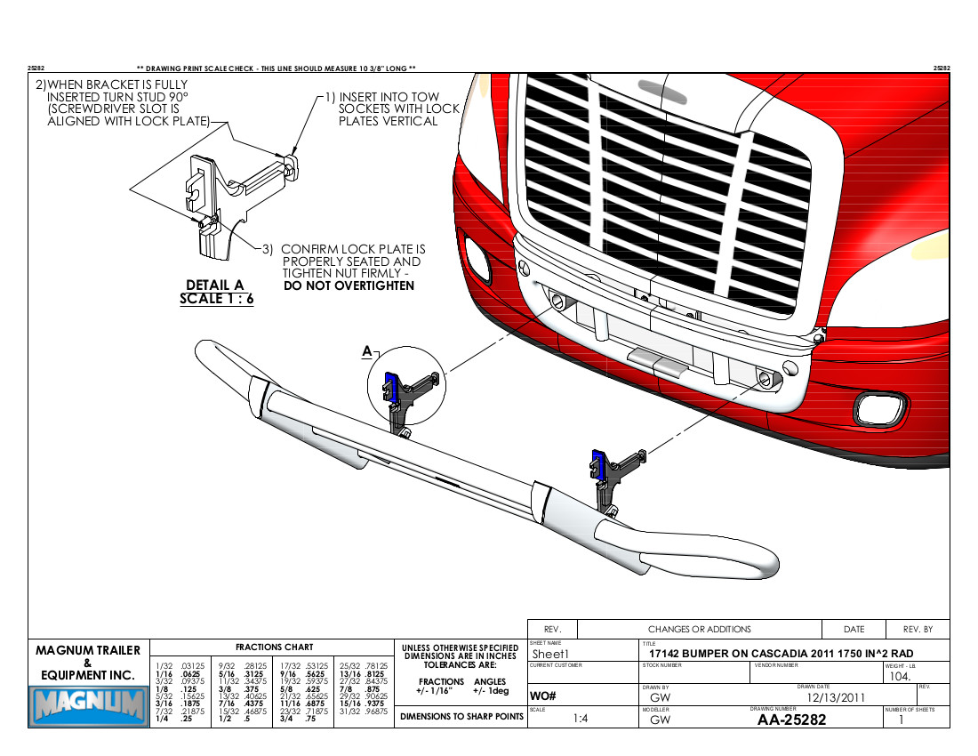 Freightliner Cascadia Grille Guard, Black Powder Coated w/ Bracket Kit(2008 - 2016) - Image 7