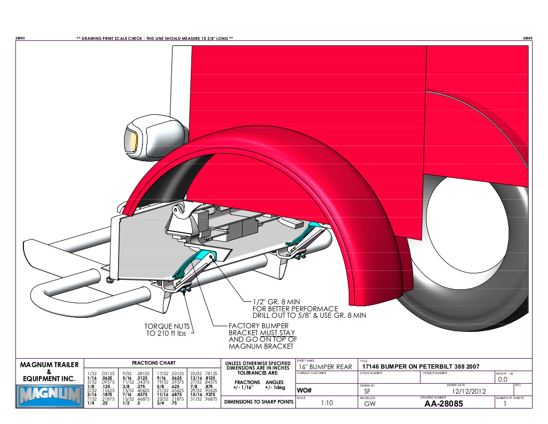 Peterbilt 388 Grille Guard, Front Bumper, Polished (Peterbilt 389)(Magnum 17146)(2007 - Current)(USED) - Image 15