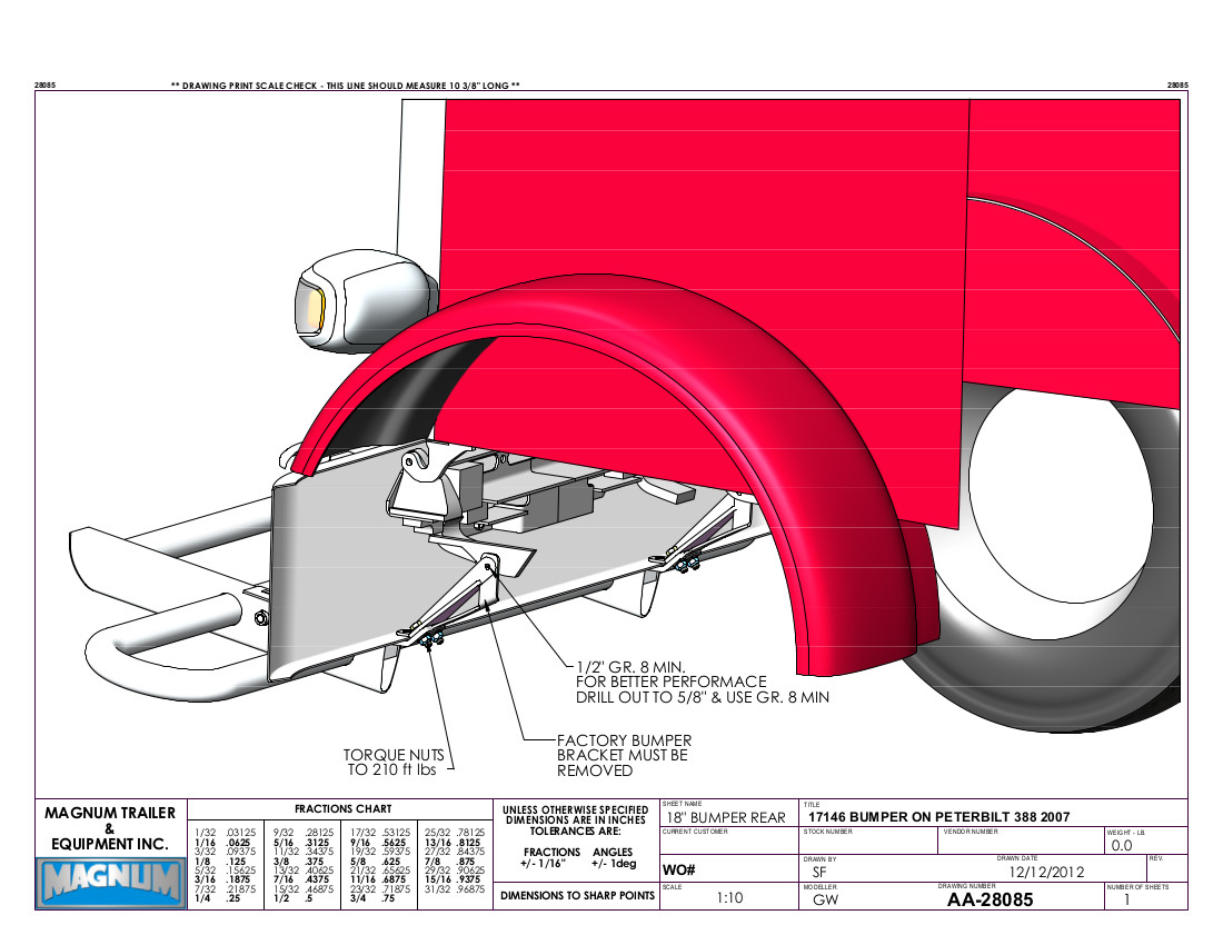 Peterbilt 388 Grille Guard, Front Bumper, Polished (Peterbilt 389)(Magnum 17146)(2007 - Current)(USED) - Image 13