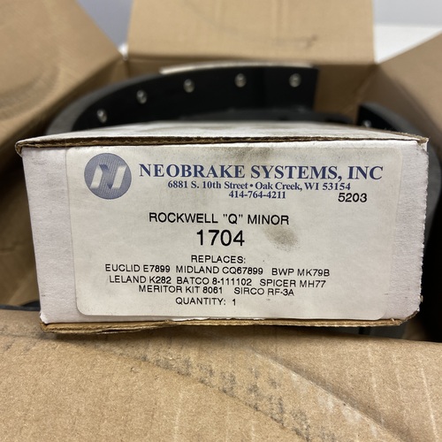 15" x 4" 1308QS Brake Shoe Kit, 23K Single Web Front w/ Hardware, Neobrake, Reman - Image 3