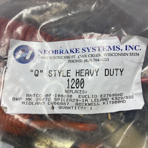 16.5" x 6" 4514Q Brake Shoe Kit, 23k Double Web w/ Hardware, Neobrake, Reman - Image 3