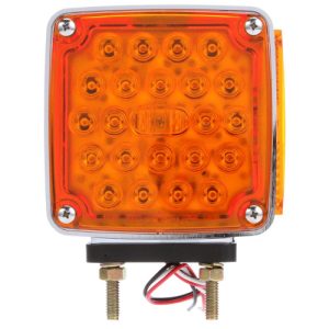 Truck-Lite 2759 Pedestal Lamp, Signal-Stat LED LH, Red/Yellow Square, 24 Diode