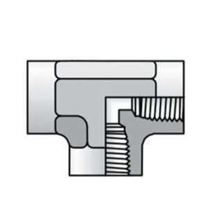 Parker 022T-2-2 Female Pipe Tee, 1/8"27 (8 Pack)