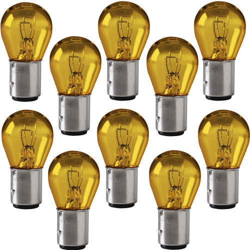 EiKO 1157A Mini Lamp Amber, Halogen Bulbs (10 Pack)