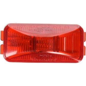 Truck-Lite 15200R Marker Clearance Light, 15 Series, Incandescent, Red Rectangular, 1 Bulb, PC2, PL-10, 12V