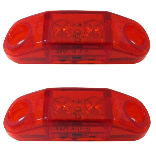 Peterson 168R Clearance Marker Light, 2-Diode LED Red (2 Pack)
