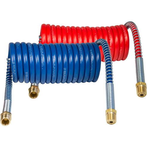Tectran 17212 Air Brake Coil Set, Heavy Duty, 12 Ft., Red and Blue Hose Set