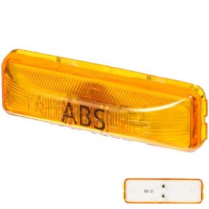 Truck-Lite 19205Y Marker Clearance Light, 19 Series, ABS, Yellow Rectangular, 2 Bulb