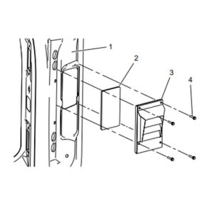 Freightliner 25-SF522-000 KIT Duct Cover, HVAC Fresh Air Inlet, WST 5700