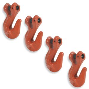 1/2" Clevis Grab Hook, Alloy Steel, WLL 12,000 Lbs, Grade 80, Alloy Steel (4 Pack)