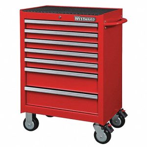 Westward 32H888 Rolling Toolbox, 41" x 26" x 18", Gloss Red