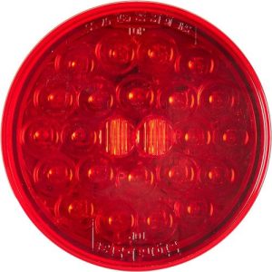 Truck-Lite 4050 Stop/Tail/Turn Light, Pl-3, 12V, Signal-Stat, Red Round, 24 Diode Poly Bag