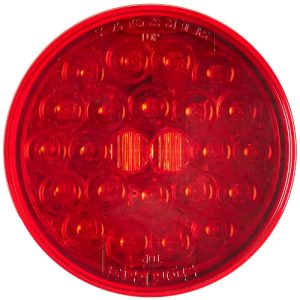 Truck-Lite 4050 Red Stop, Turn & Tail & Front Park and Turn LED 4'' Round 24 Diode Pattern