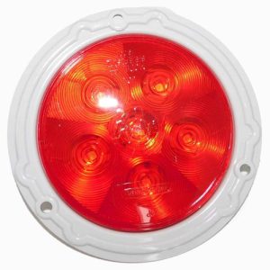Truck-Lite 44204RB Tail Light, Round Red LED 12V, Flange Mount