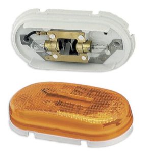 Grote 45933 Clearance Marker Lights, Amber, Two-Bulb Oval Pigtail-Type