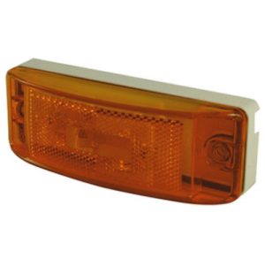 Grote 46863 Clearance Marker Light, Turtleback II Yellow Reflex Lens
