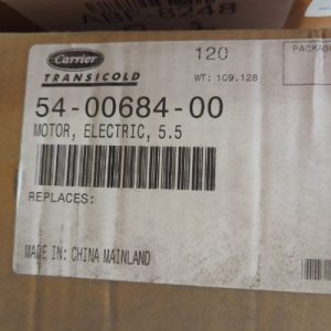 Carrier Transicold 54-00684-00 Electric Motor, 5.5 kw, Standby, NDTP