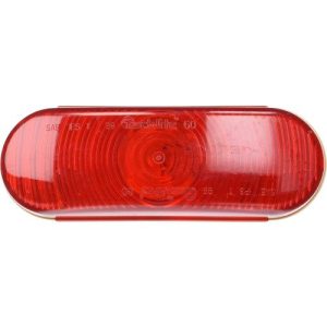 Truck-Lite 60283R Stop/Turn/Tail Light, 60 Series Economy, Incandescent, Red, Oval, 1 Bulb, 12V