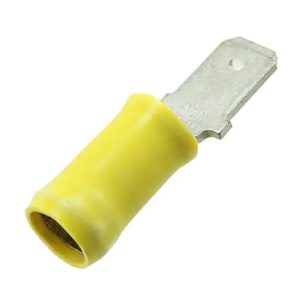 TE Connectivity 66025-2 Quick Disconnect Terminal, Yellow, 10-12 AWG (70 Pack)