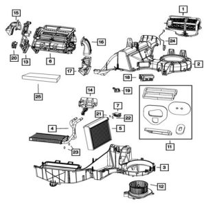 Mopar 68004020AA O-Ring Heater Core Tubes (Genuine)