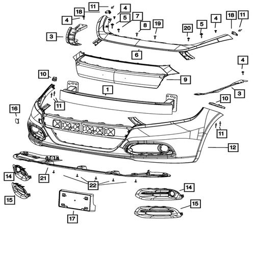 Mopar 68081412AB Mounting Bracket Bumper (Genuine) - Image 3