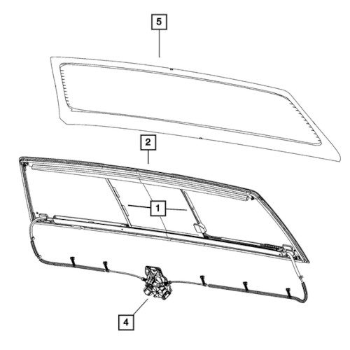 Mopar 68402758AA Backlite Glass (Genuine) - Image 2