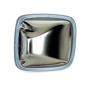Velvac 704093 Mirror, Wide Angle, 6.5" x 6" Flat Glass, Stainless Steel