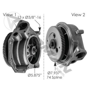Automann 800.7C4957 Water Pump, Caterpillar (NEW)
