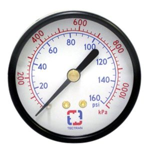 Tectran 80L25BM1C Pressure Gauge, Glycerin Filled