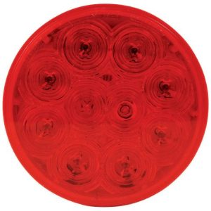 Imperial 81708 4" Stop/Turn/Tail Light, LED, Red Round, 10 Diode, 14 V