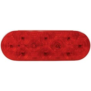 Imperial 81710 Stop/Turn/Tail Light, LED, Red Oval, 10 Diode, 14 V(60250R, 53962)